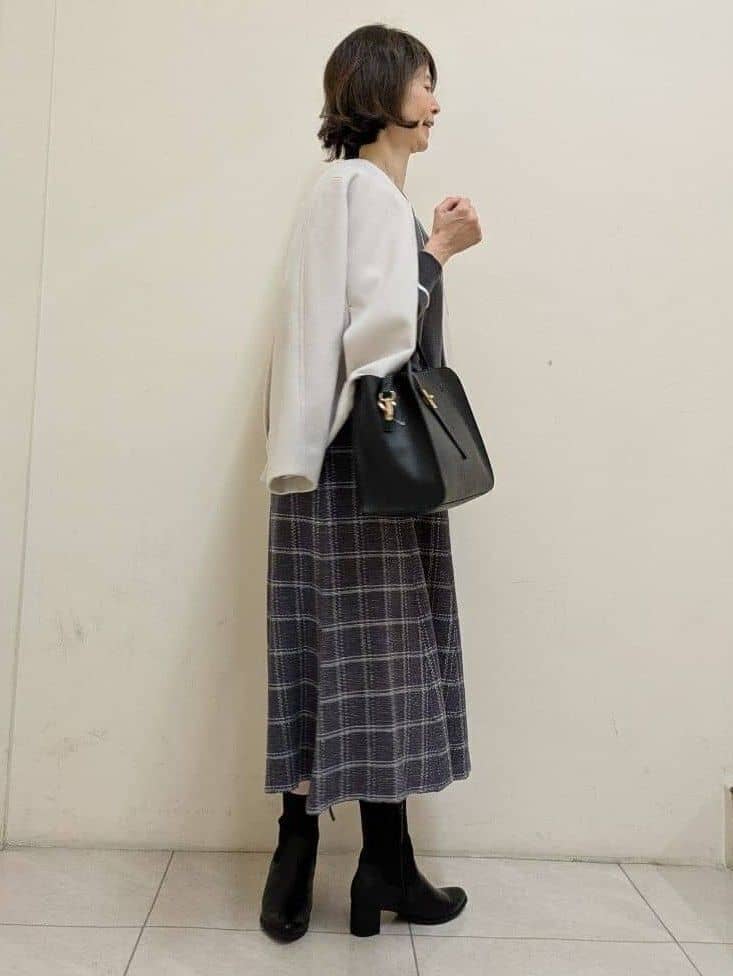Rumiさんの「Reflect｜【ゆったりシルエット】ジャージメルトンコクーンジャケット」を使ったコーディネート