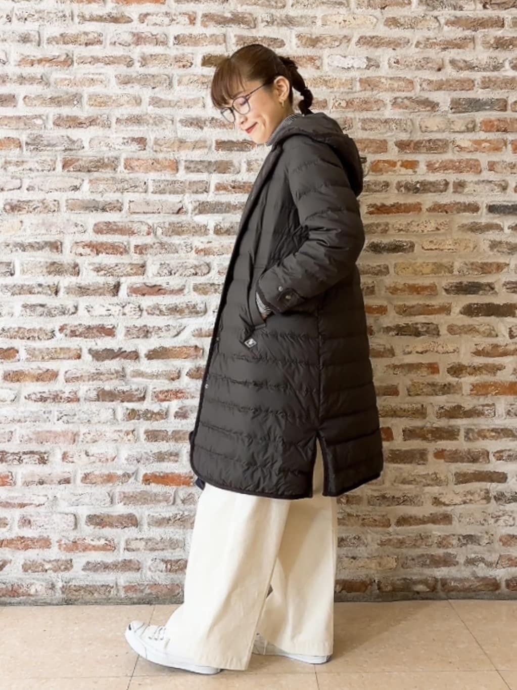 Yasucoさんの「Dessin｜【撥水・2WAY】ミュラーダウンコートロング丈」を使ったコーディネート