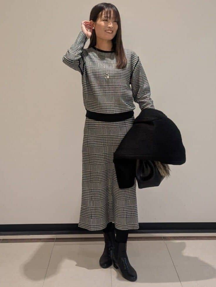 mikiさんの「COUP DE CHANCE｜バンブーファートート」を使ったコーディネート