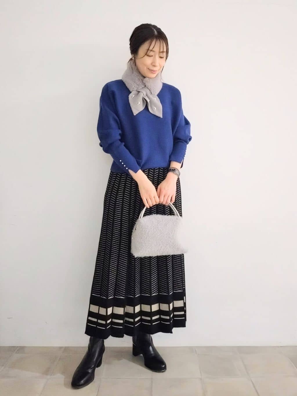 miomioさんの「SHOO･LA･RUE｜ストレッチブーツ」を使ったコーディネート