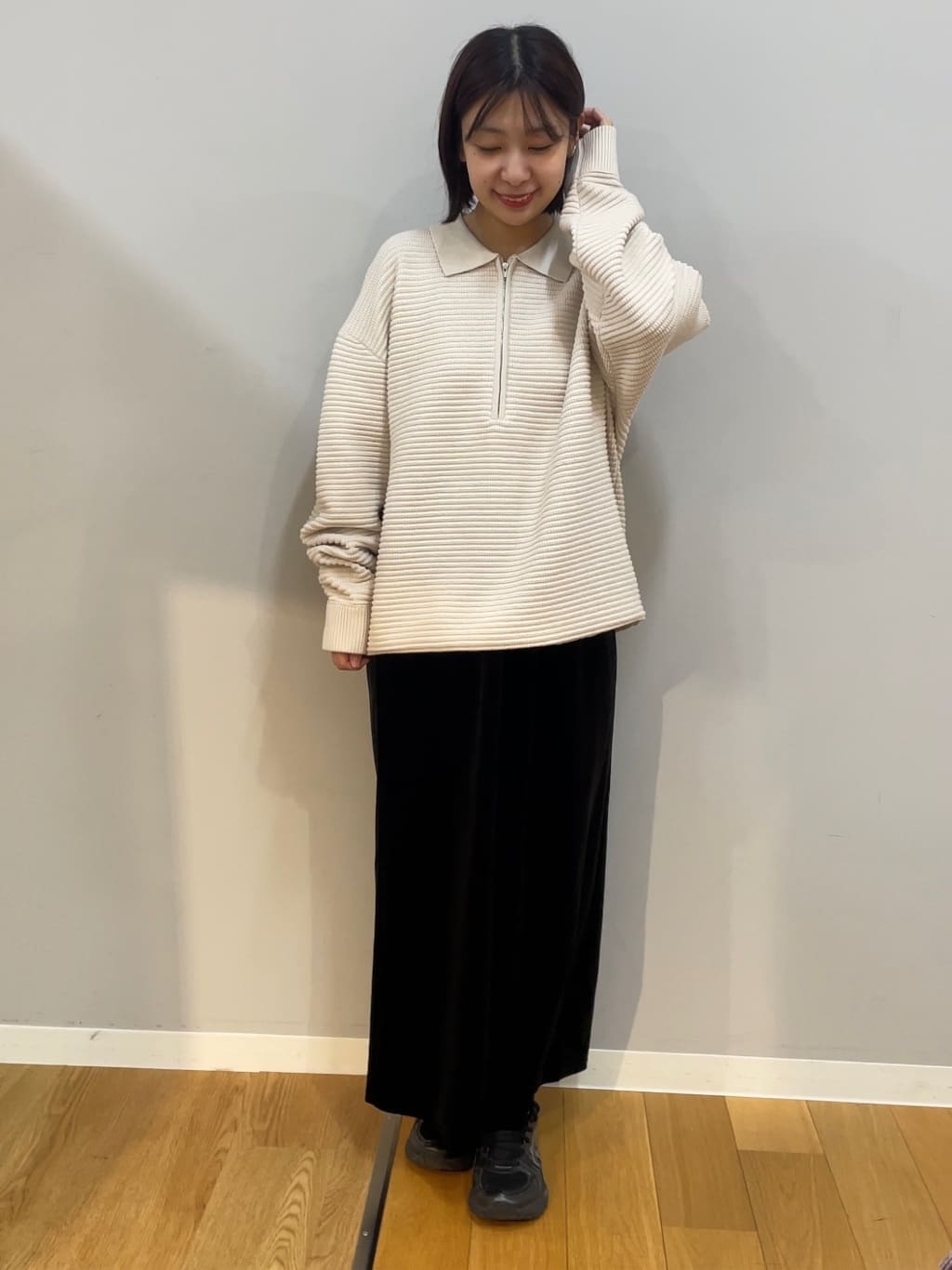 abeさんの「tk.TAKEO KIKUCHI｜ハーフジップニットポロシャツ」を使ったコーディネート