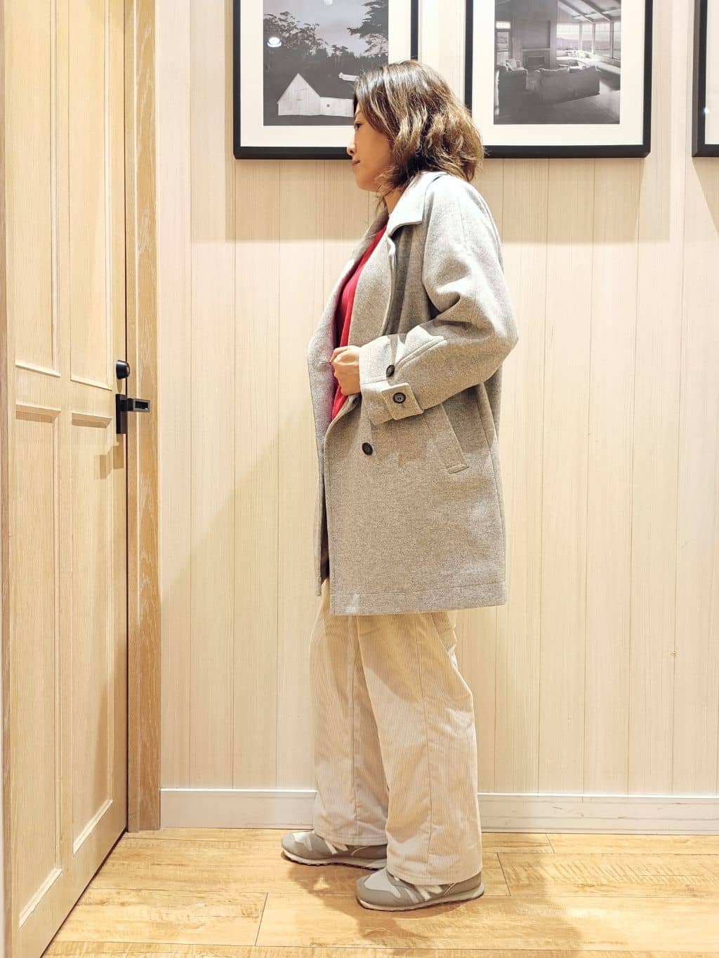 S☆mama さんの「SHOO･LA･RUE｜【S-LL/洗濯機可/裏起毛】あったかコーデュロイ ワイドパンツ」を使ったコーディネート