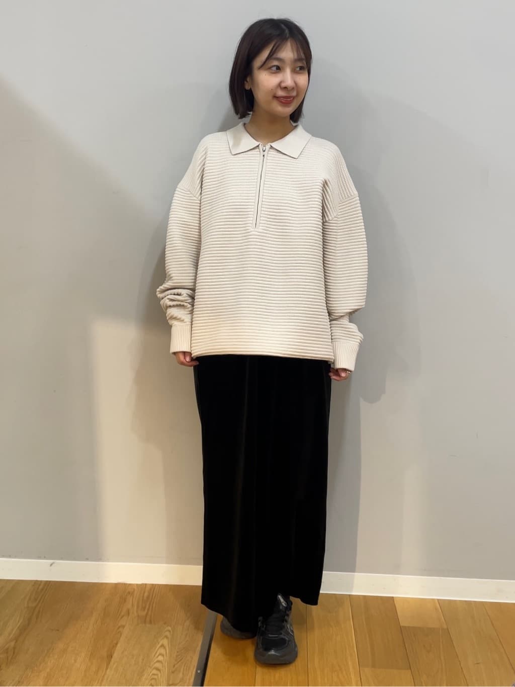 abeさんの「tk.TAKEO KIKUCHI｜ハーフジップニットポロシャツ」を使ったコーディネート