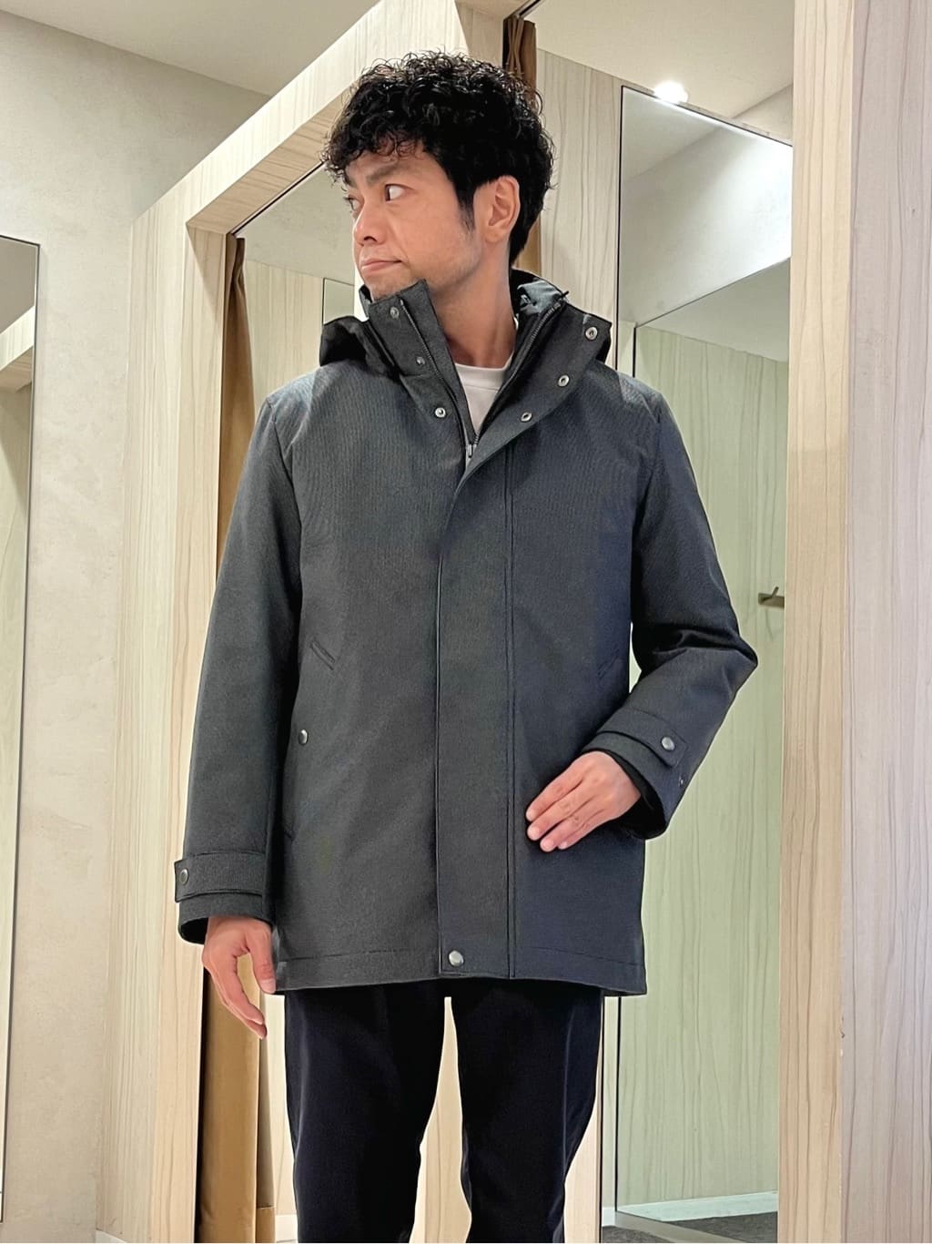 URAさんの「TAKEO KIKUCHI｜【3WAY】ドビー ダウンライナー付ブルゾン」を使ったコーディネート