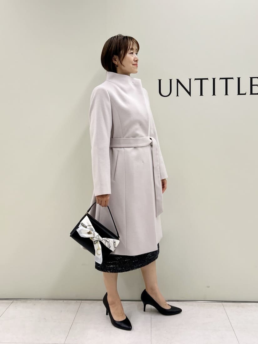 Mikiさんの「UNTITLED｜【洗える/ストレッチ】ツイードジャージワンピース」を使ったコーディネート