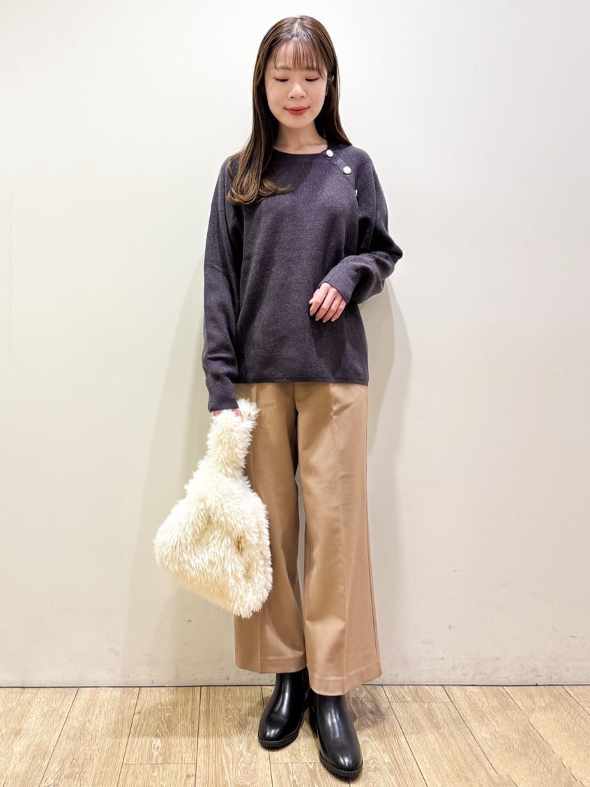 ayaさんの「index｜ボタンデザインラメニット【洗濯機OK】」を使ったコーディネート