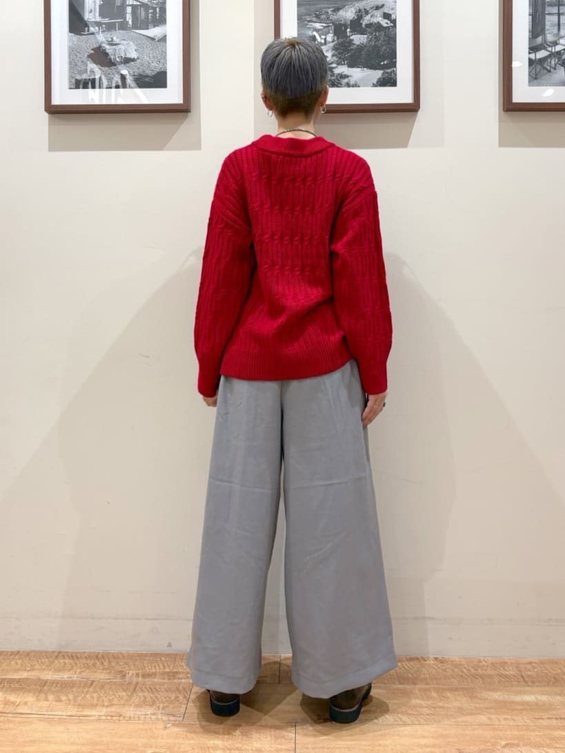 Ayumiさんの「SHOO･LA･RUE｜【洗濯機可／毛玉レス】シンプルケーブル柄ニット」を使ったコーディネート