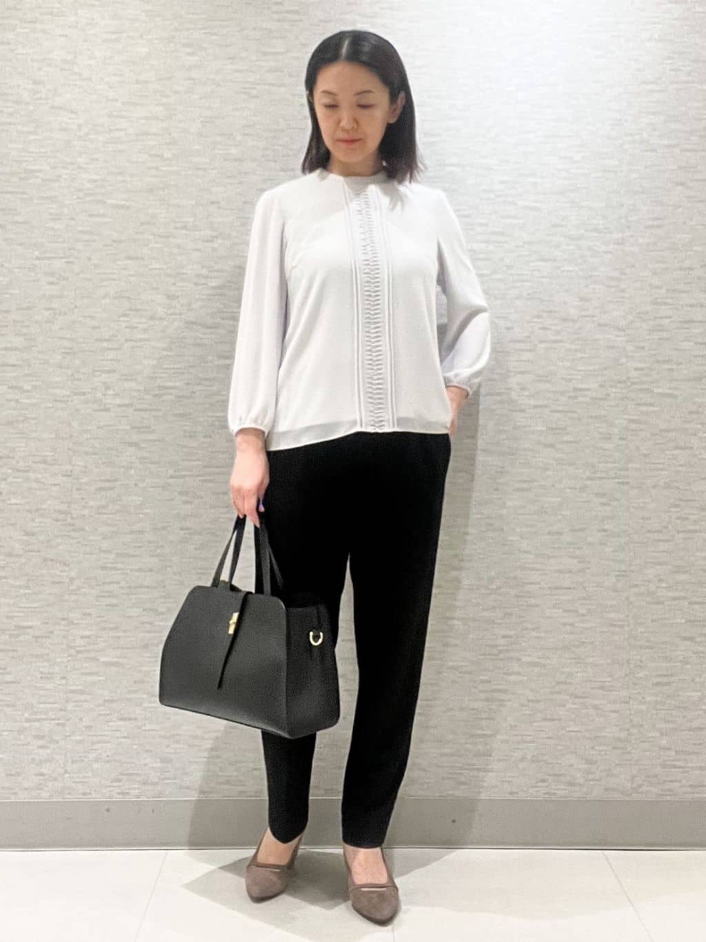 marikoさんの「Reflect｜【SS-4Lサイズ】スタンドネックブラウス」を使ったコーディネート