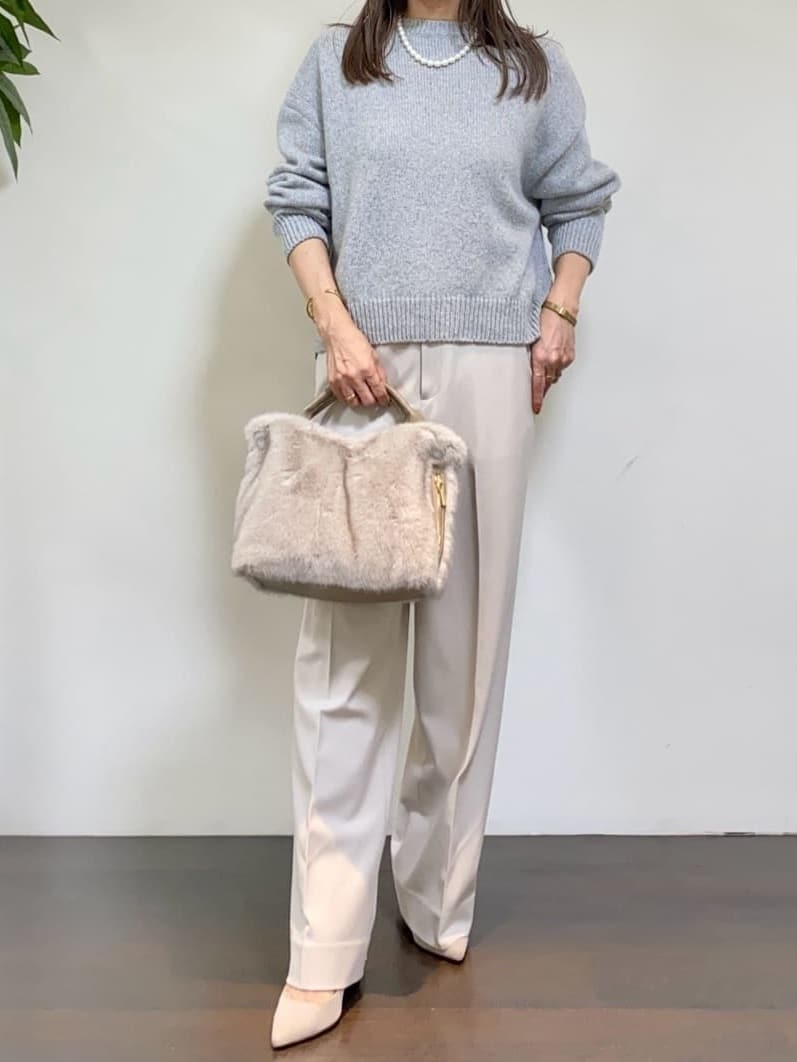 tomoさんの「UNTITLED｜【セットアップ可/ゆったり】ウール混ラメニット」を使ったコーディネート
