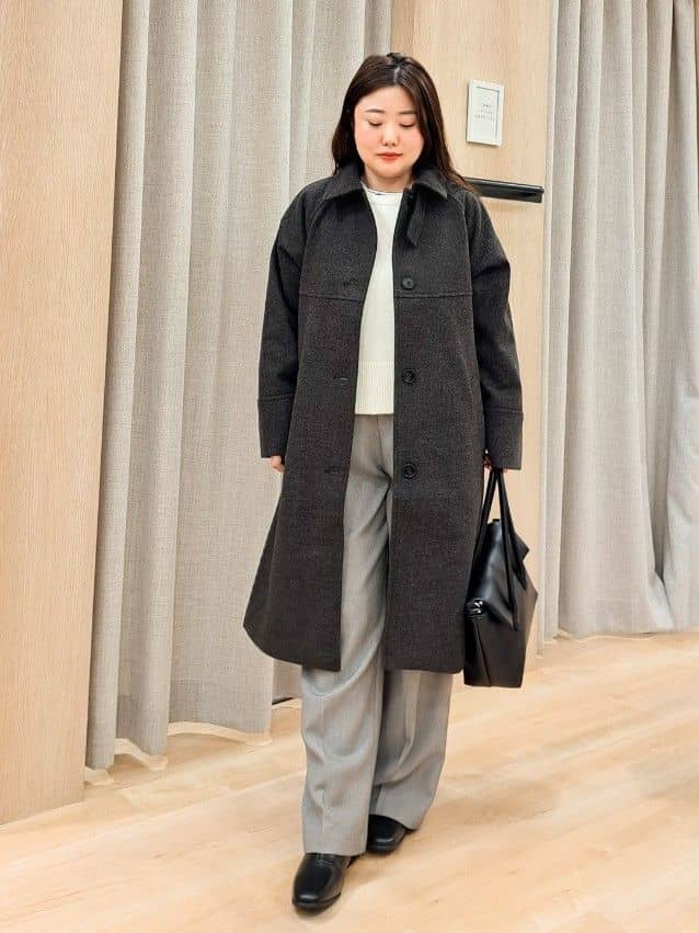 ふるさんの「grove｜【洗える】バックリブ切替ニット」を使ったコーディネート