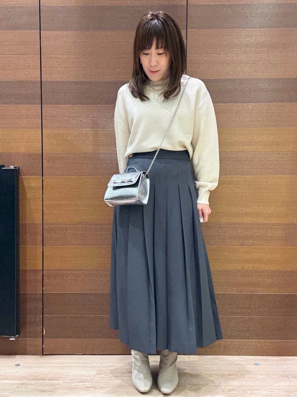 maichiさんの「OPAQUE.CLIP｜ウールライクメルトンノーカラーコート【洗濯機洗い可】」を使ったコーディネート
