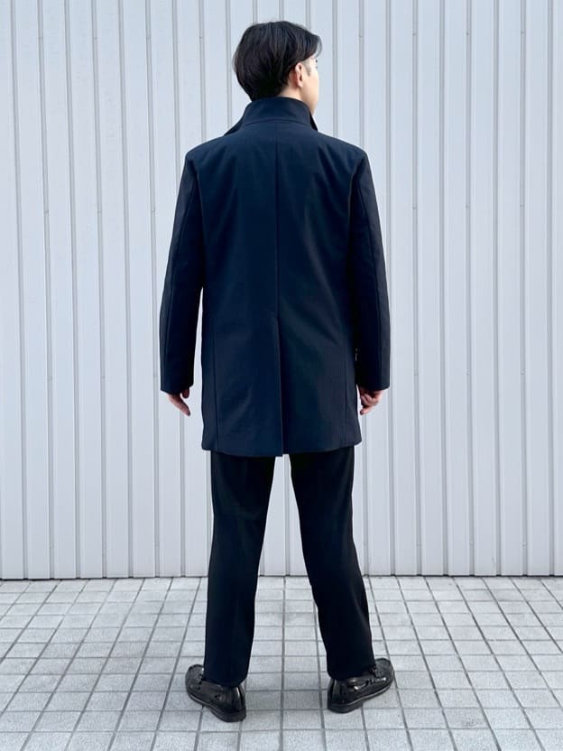 イッシーさんの「TAKEO KIKUCHI｜【ダウンライナー付き】ドビースタンドカラーコート」を使ったコーディネート