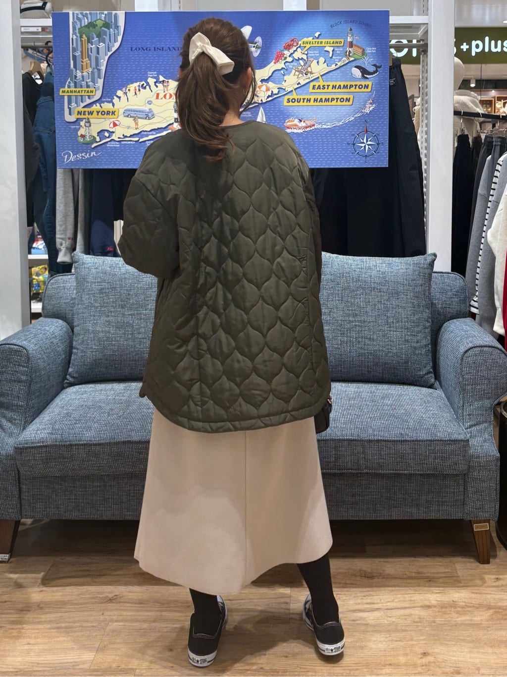 yuinaさんの「Dessin｜【洗える】クルーネックワイドニット」を使ったコーディネート