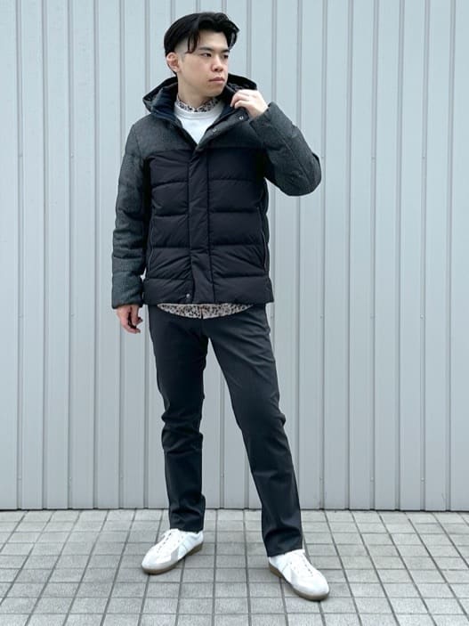 イッシーさんの「TAKEO KIKUCHI｜カラーコンビ ダウンブルゾン」を使ったコーディネート