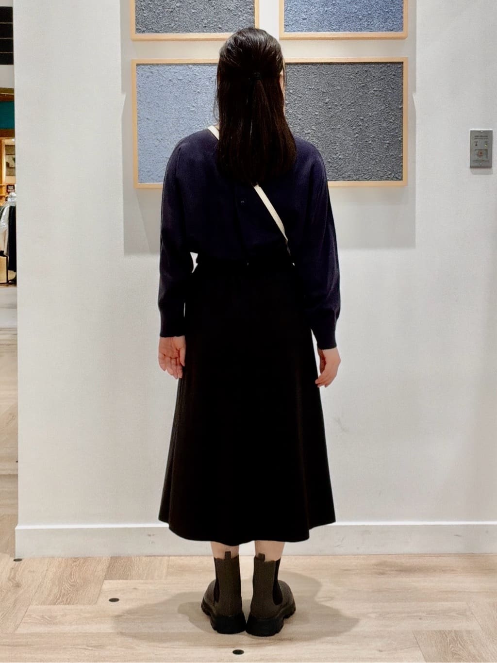 maruさんの「Dessin｜【洗える】ウールブレンド後ろボタンニット」を使ったコーディネート