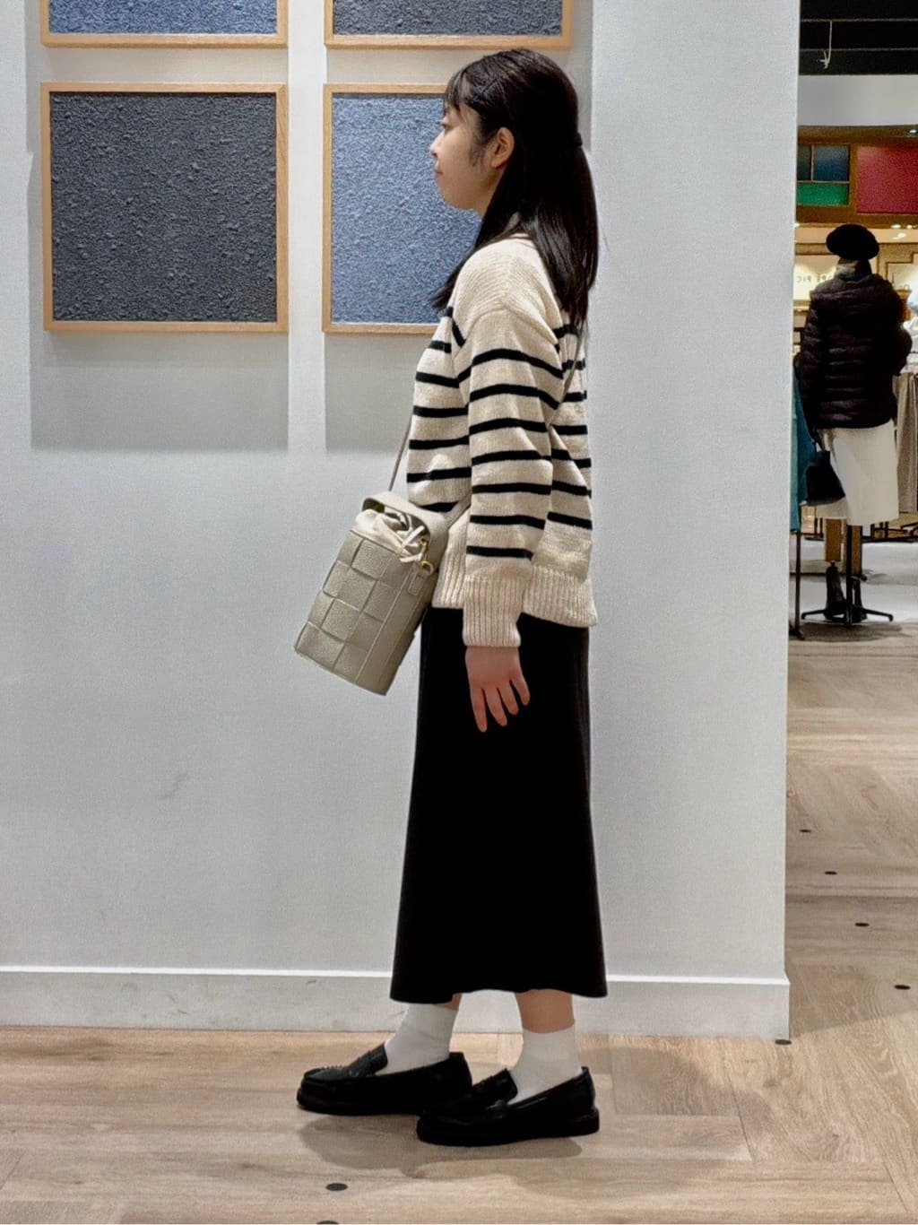 maruさんの「Dessin｜【洗える】ハイネックベロアモールニット」を使ったコーディネート