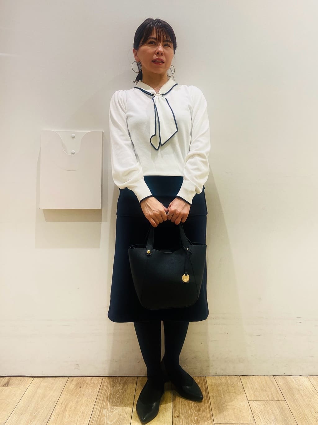 YUKOさんの「index｜ブークレミドルコート【洗える】」を使ったコーディネート