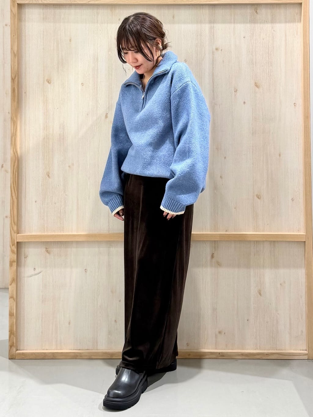 nanaさんの「THE SHOP TK｜【ぎゅっとされているような暖かさ】撥水中綿ブルゾン」を使ったコーディネート