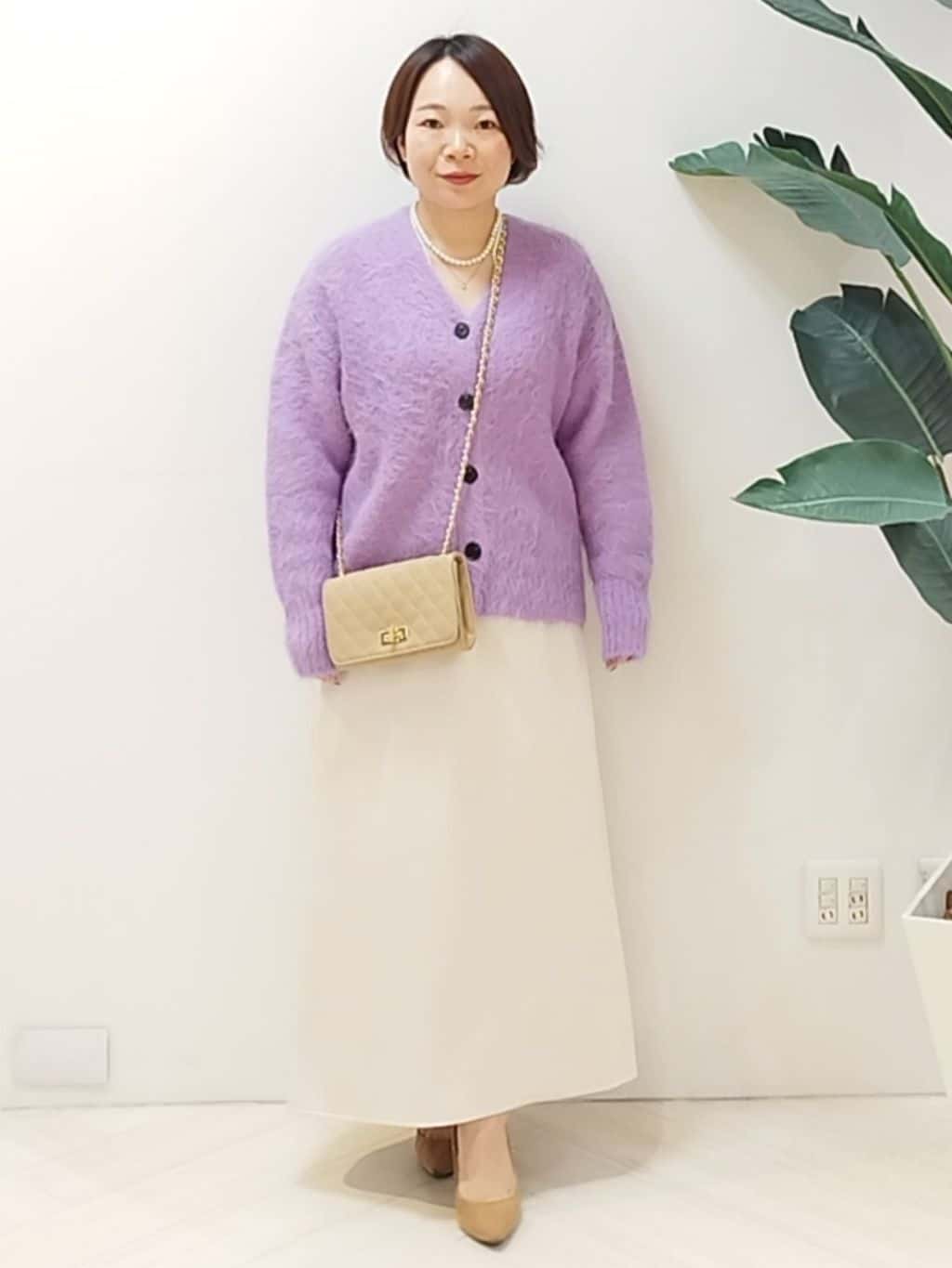 s u g iさんの「UNTITLED｜【ゆったり】アルパカ混シャギー カーディガン」を使ったコーディネート