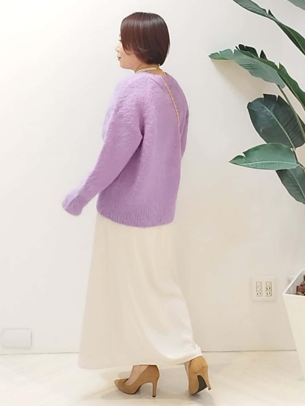s u g iさんの「UNTITLED｜【ゆったり】アルパカ混シャギー カーディガン」を使ったコーディネート