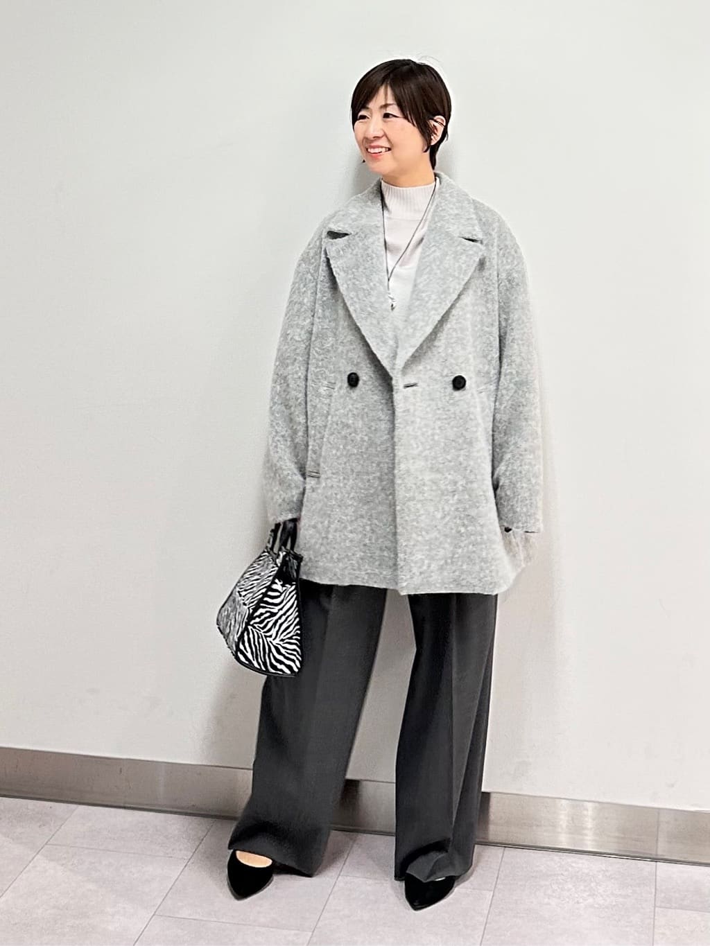 みなこさんの「UNTITLED｜【8色展開/洗える】ウールカシミヤ ハイネックニット」を使ったコーディネート