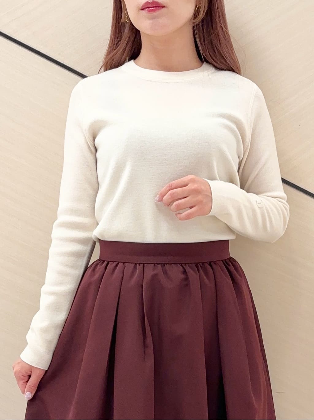 Rinaさんの「DRESSTERIOR｜ストレッチフルニードルニット」を使ったコーディネート