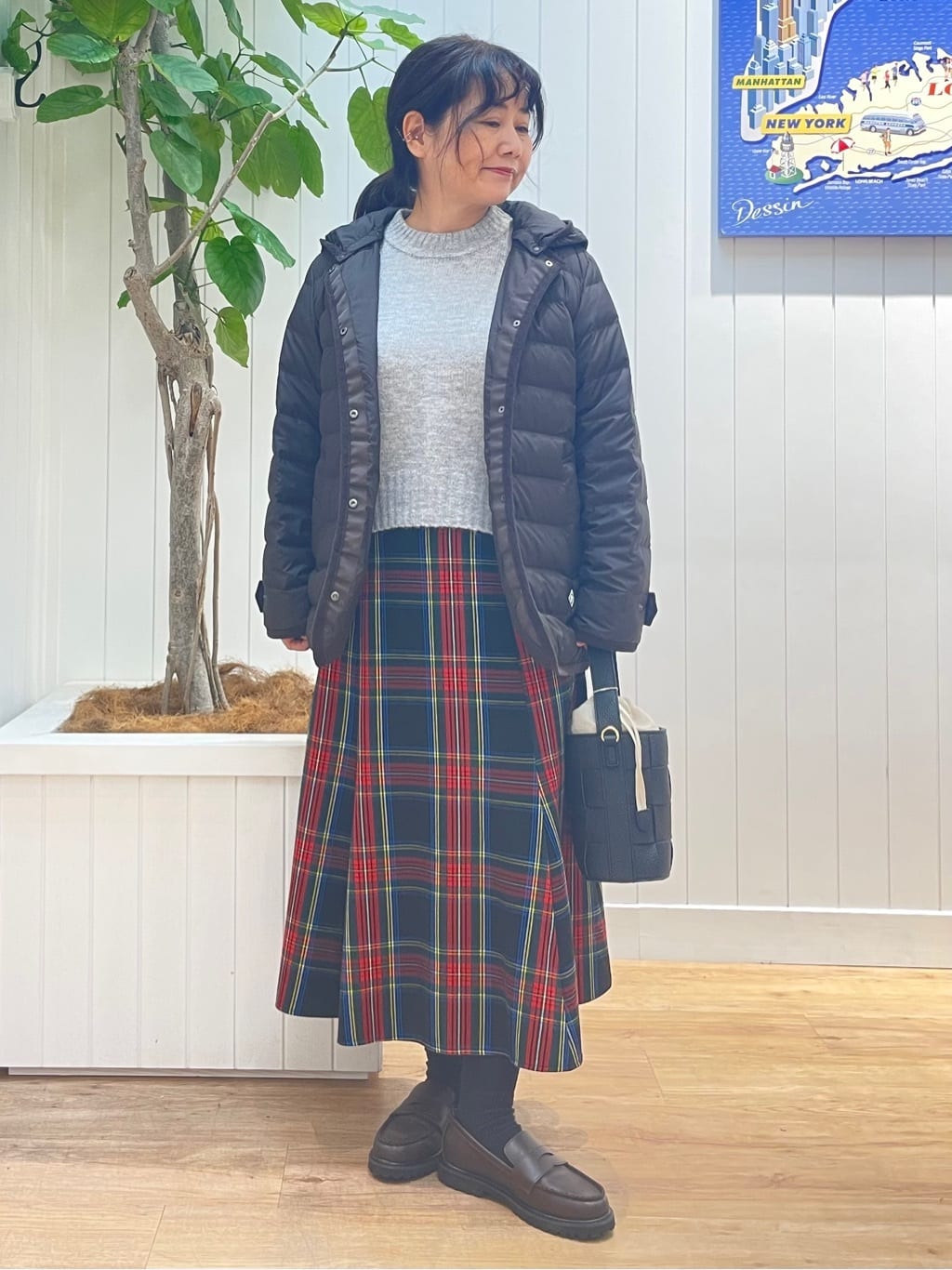msatoさんの「Dessin｜【撥水・2WAY】ミュラーダウンコートミドル丈」を使ったコーディネート