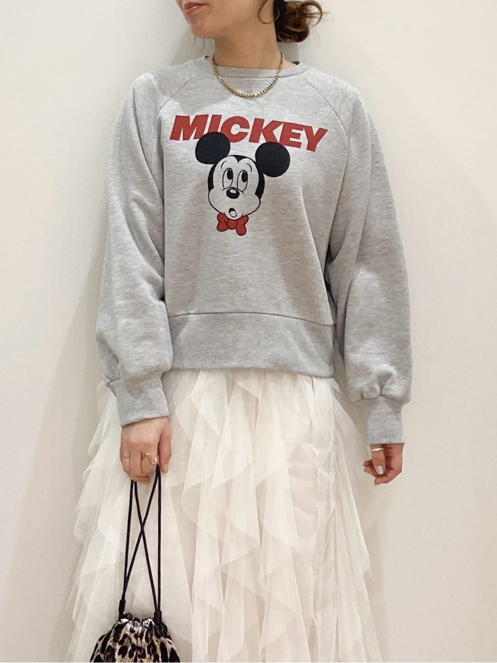 risayanさんの「OPAQUE.CLIP｜《Mickey Mouse》プリントアソートスウェット【洗濯機OK】」を使ったコーディネート