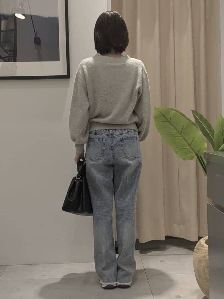 なめさんの「THE SHOP TK｜【洗える】上品にきらめく フェザーラメニット」を使ったコーディネート