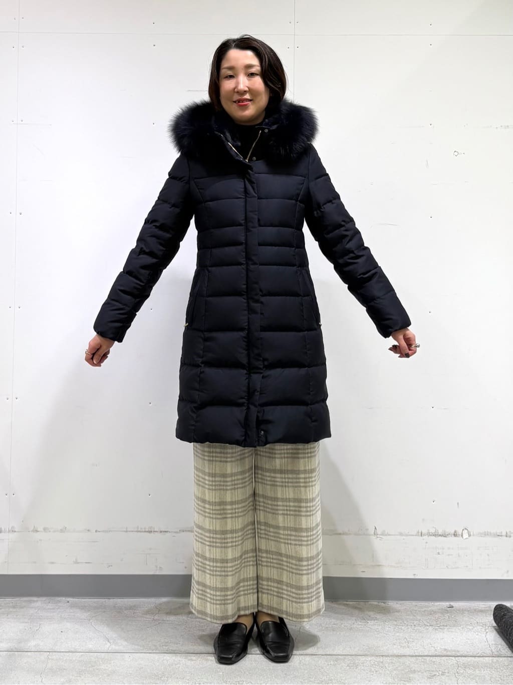 yuriさんの「INDIVI｜【洗える／毛玉になりにくい】エクストラファインウール リブタートルニット」を使ったコーディネート