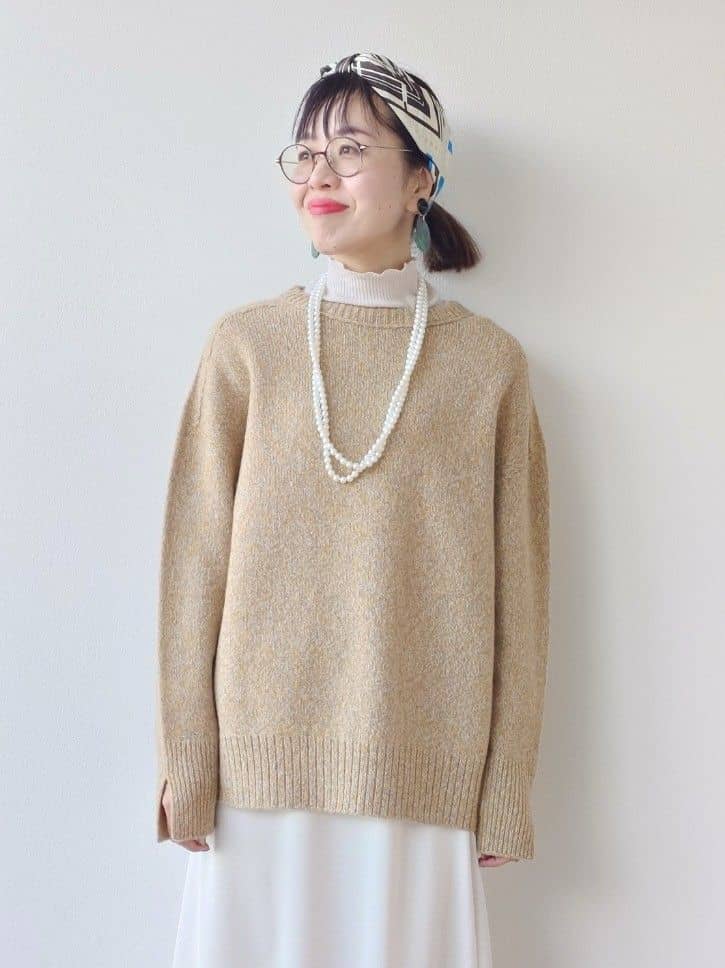 MUTSUKOさんの「UNTITLED｜【ゆったり】三つ杢カラーニット」を使ったコーディネート