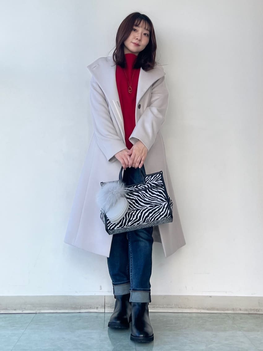 KAHOさんの「UNTITLED｜【洗える】モックネックミラノリブニット」を使ったコーディネート