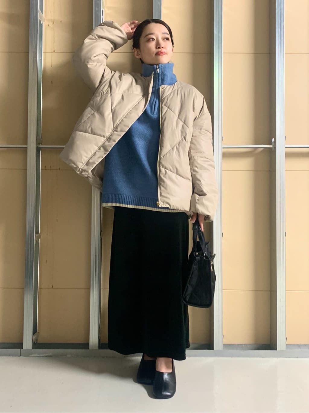 sahoさんの「THE SHOP TK｜きれいめにもカジュアルにも ノーカラーキルトジャケット」を使ったコーディネート
