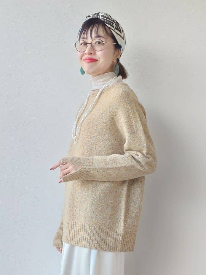 MUTSUKOさんの「UNTITLED｜【ゆったり】三つ杢カラーニット」を使ったコーディネート