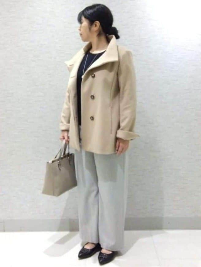 sakoさんの「Reflect｜【選べる8色／スカートにもパンツにも◎】ウール混ボートネックニット」を使ったコーディネート