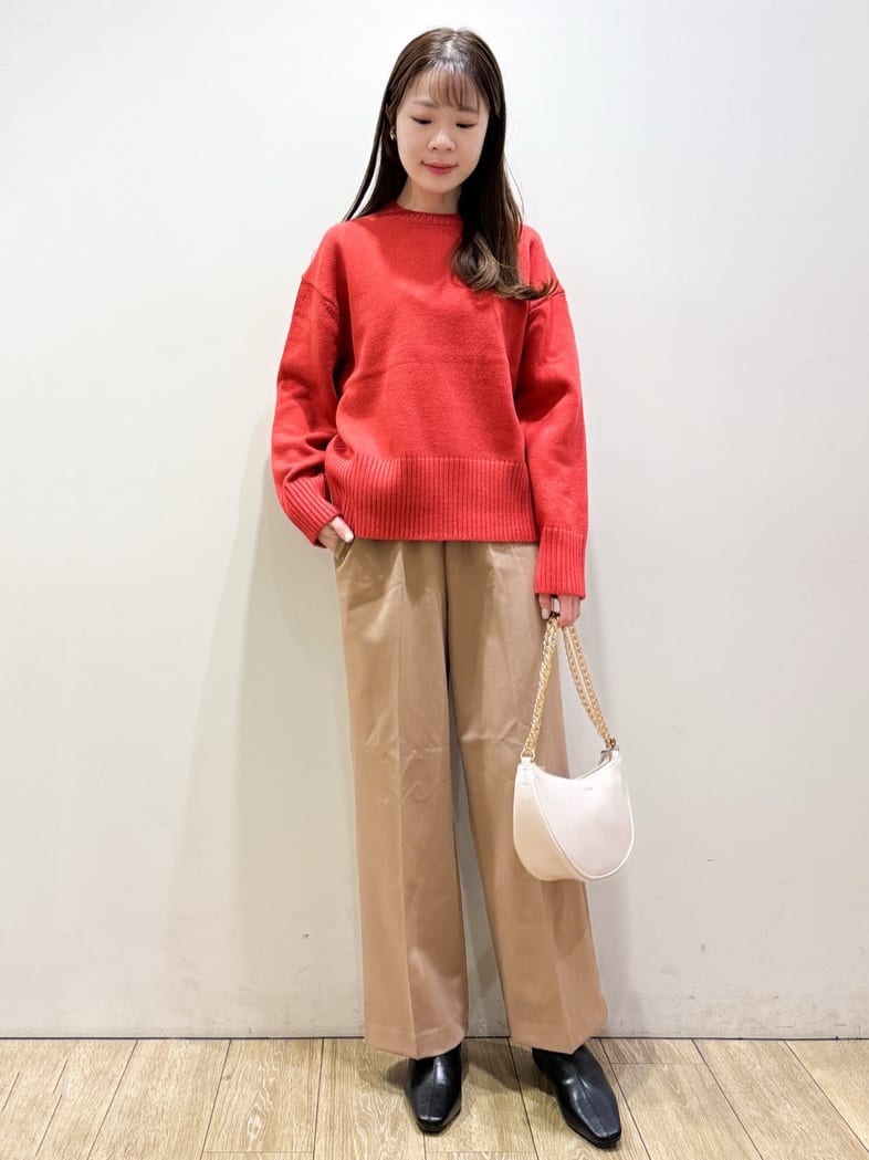 ayaさんの「index｜【2WAY】オイル調合皮チェーンハンドルムーンミドルバッグ」を使ったコーディネート