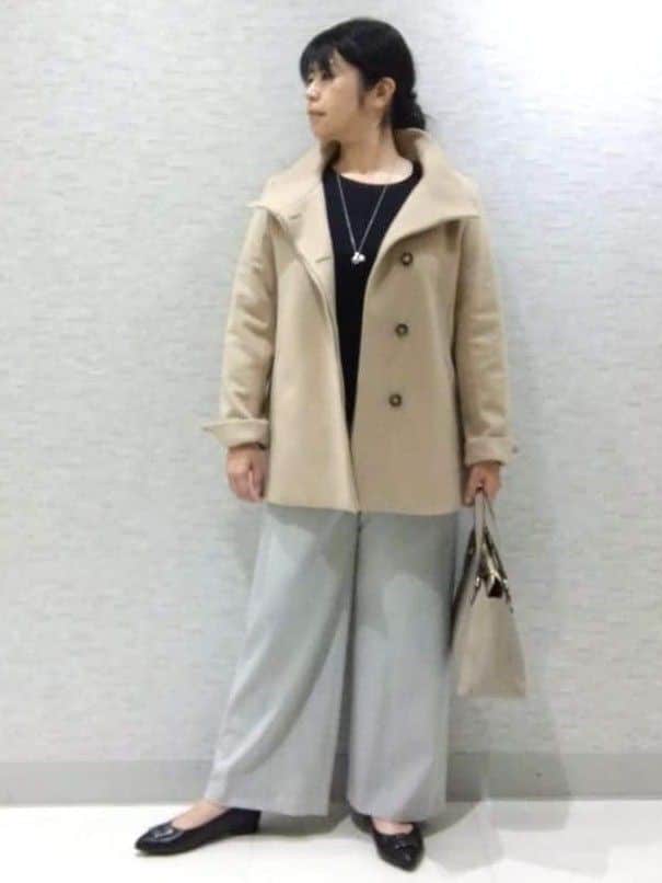 sakoさんの「Reflect｜【選べる8色／スカートにもパンツにも◎】ウール混ボートネックニット」を使ったコーディネート