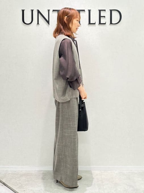 Miwaさんの「UNTITLED｜【キャンディスリーブ/エレガント】フリルギャザーネックブラウス」を使ったコーディネート