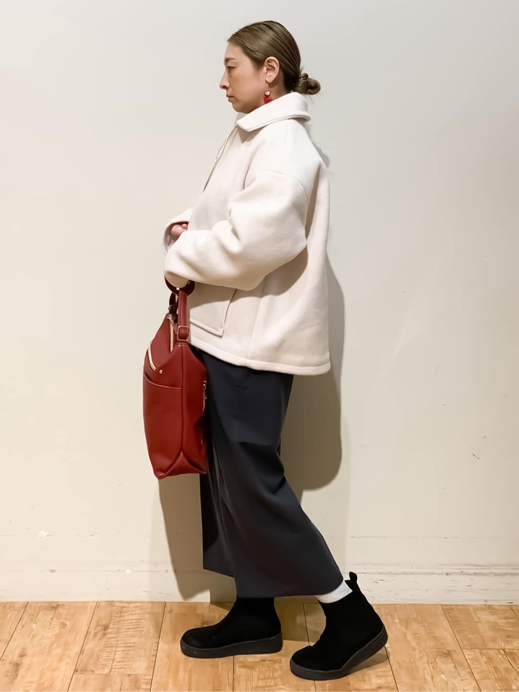 MEGさんの「SHOO･LA･RUE｜【洗濯機可/S-LL】きちんと見えする あったか裏起毛ガウチョパンツ」を使ったコーディネート
