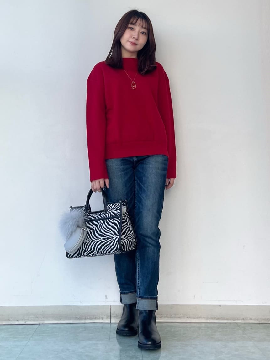 KAHOさんの「UNTITLED｜【洗える】モックネックミラノリブニット」を使ったコーディネート