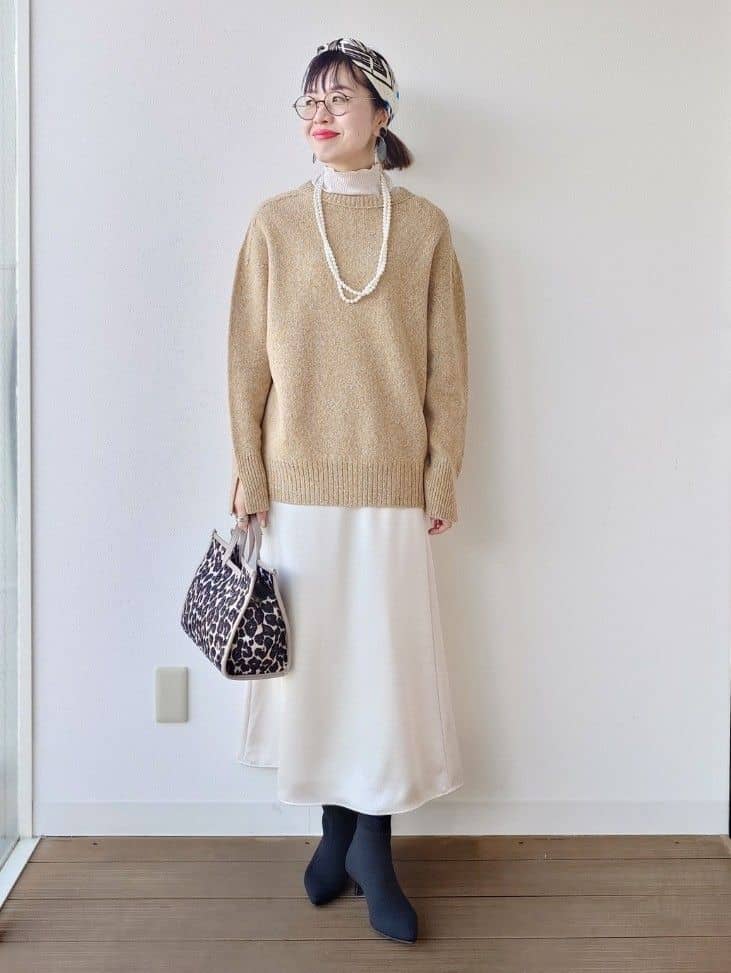 MUTSUKOさんの「UNTITLED｜【ゆったり】三つ杢カラーニット」を使ったコーディネート