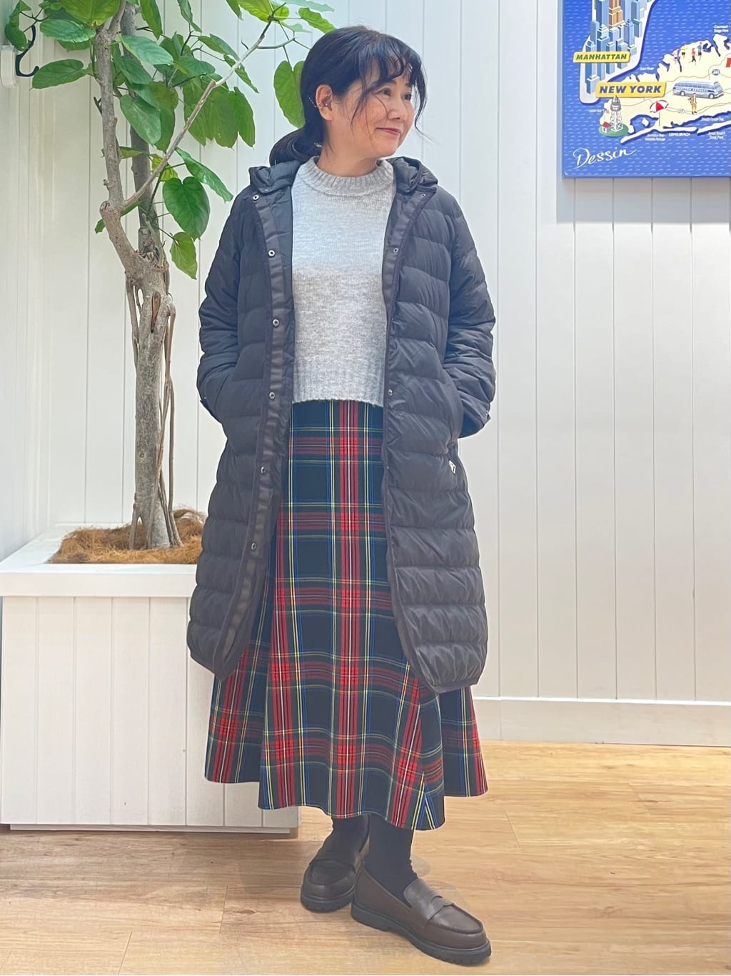 msatoさんの「Dessin｜【洗える】クルーネックワイドニット」を使ったコーディネート