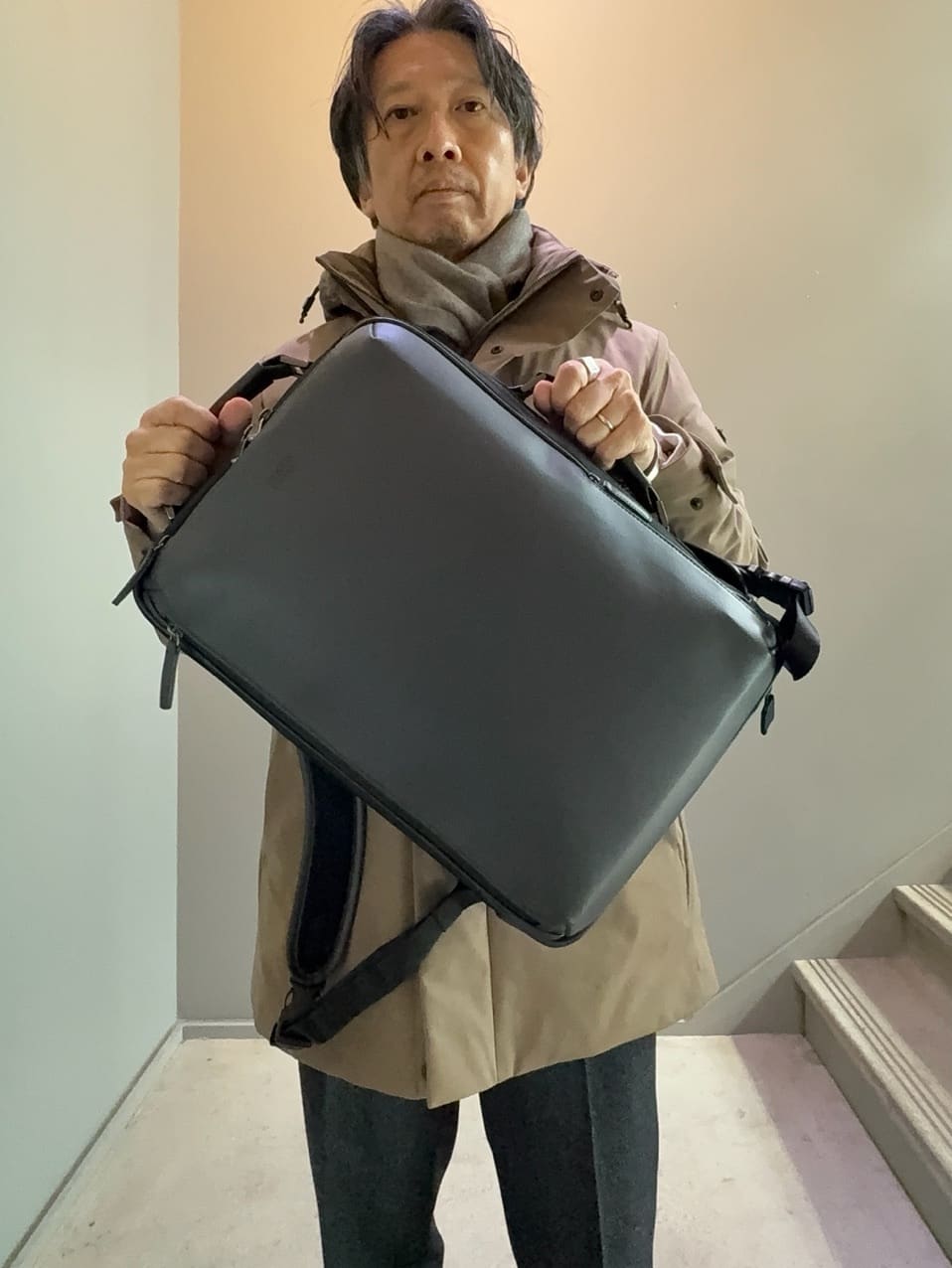 デザイナーTAKEman さんの「TAKEO KIKUCHI｜【None Of Stress】ストレッチ ダウンブルゾン」を使ったコーディネート