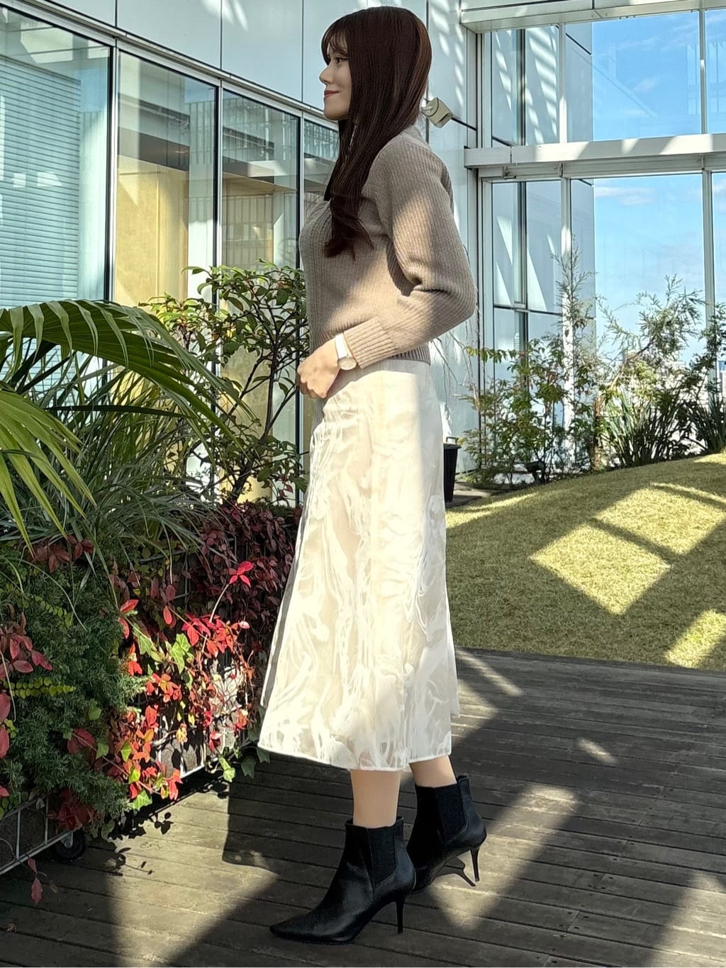 sayaさんの「COUP DE CHANCE｜【手洗い可／日本製】ケーブルニット」を使ったコーディネート