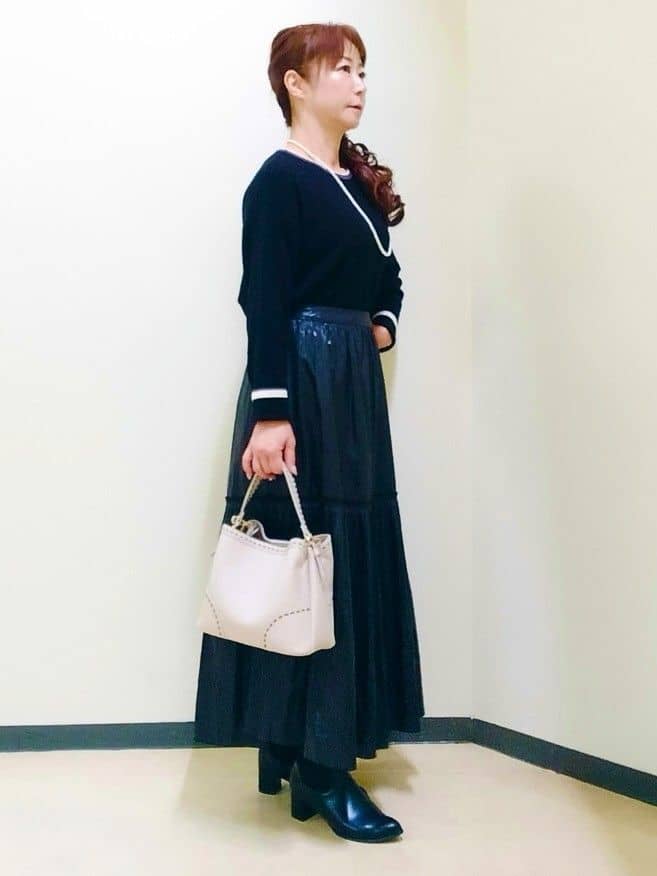 花さんの「Reflect｜【腰周りすっきり◎】プリーツギャザースカート」を使ったコーディネート