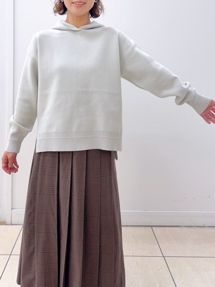 Osawaさんの「Dessin｜【洗える／体型カバー】ちょうどいいニットパーカ」を使ったコーディネート