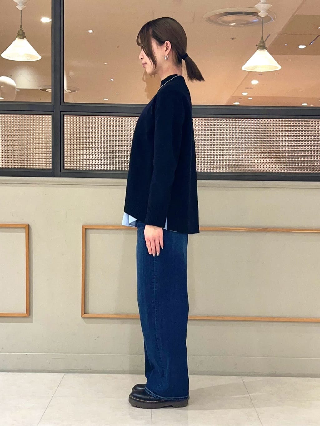 kumiさんの「INDIVI｜【冬ニット人気NO．1！／カシミヤ混】ミドルゲージハイネックニット」を使ったコーディネート