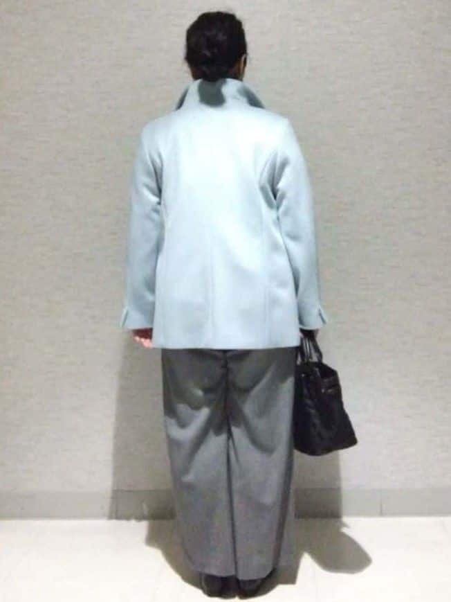 sakoさんの「Reflect｜【SS-4Lサイズ／衿が顔に当たらない◎】スタンドネックミドルコート」を使ったコーディネート