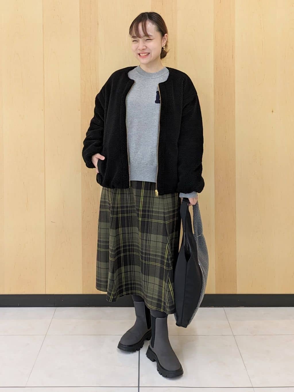 Ayakaさんの「Dessin｜【2WAY】リバーシブルタフタボアアウター」を使ったコーディネート