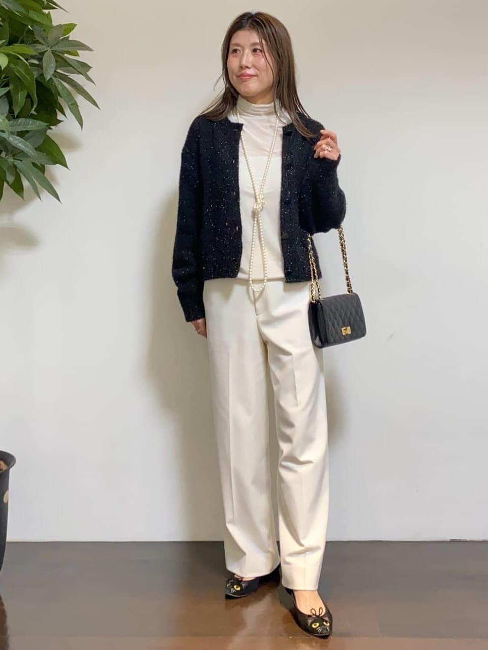 tomoさんの「UNTITLED｜【あったか素材/ストレッチ性】裏起毛ワイドパンツ」を使ったコーディネート